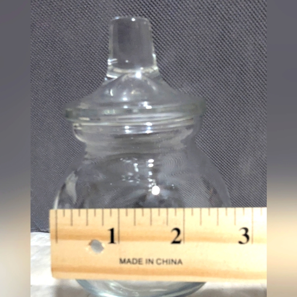 Princess House Heritage Cotton Ball / Candy Jar - Hand Blown Crystal. Vintage